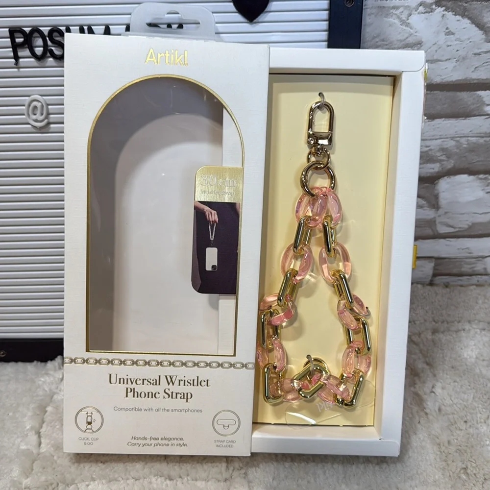 ARTIKL Gold & Pink Phone Wristlet Strap for Cell Phones